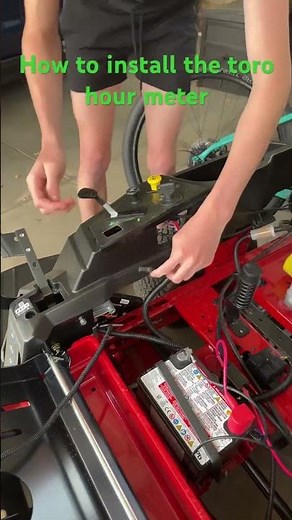 How to install the toro hour meter into the toro 42in zero turn timecutter