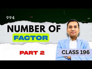 Number of Factors ट्रिक | PART 2