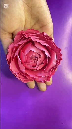 "How to Make a Beautiful Paper Rose | Easy DIY Paper Flower Tutorial for Beginners" #art #diy #easy
