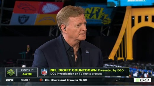 Roger Goodell joins @Espngreeny to discuss the possibility of an 18-game schedule and the NFL's international schedule expansion 📆Watch the NFL draft at 8 PM ET on ESPN, ABC, NFL Network and the ESPN App 🍿