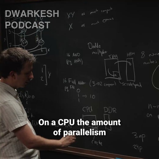 CPUs dedicate significant die area to smart control hardware like branch predictors, speculation, and out of order execution all necessary because general purpose software runs sequentially with unpredictable branching.GPUs restructure this tradeoff. AI workloads (matrix multiplies, dot products, etc.) are massively parallel the same operation applied to thousands of numbers simultaneously, with minimal branching in the hot path. That predictability means GPUs can afford simpler per-core control