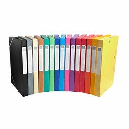 Exacompta Elasticated Box File Pressboard A4 25mm Pack of 25