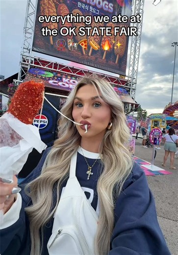 EVERYTHING WE ATE AT THE OKLAHOMA FAIR🍕🥒🌭🥵✨ #fair #statefair #fairfood #eat #eatwithme @Ben Smith