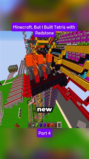 Minecraft, But I Built Tetris with Redstone #minecraft #redstone #logic #engineering #gamedev