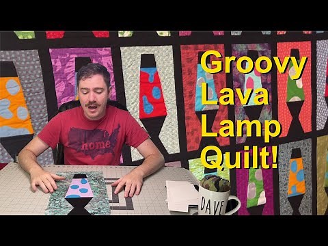 Lava Lamp Quilt with Applique Lava and Trapunto: Hand Quilted on John Flynn Quilt Multi-Frame System