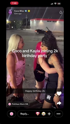 @Coco Bliss🦋 and @Kayla joining @2k2Live💫 birthday party on the yacht. @SwagBoyQ on IG and @MOP💦 are there too seems like it’ll be a fun time after going through everything! #cocobliss #kaylathayla #2k #mop #trending