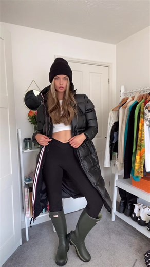 Winter Styling with Hunter Boots and Coat