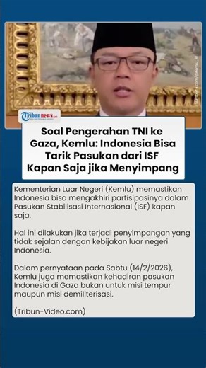 TNI Bakal Dikerahkan ke Gaza, Kemlu Sebut Indonesia Bisa Tarik Pasukan dari ISF jika Menyimpang