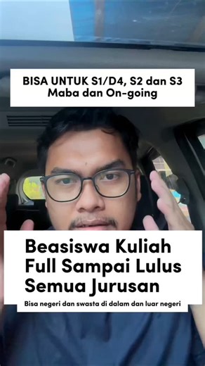 Luarkampus | Website Beasiswa No.1 di Indonesia on Instagram: "Beasiswa Unggulan Kemdikbud 2025 (Beasiswa Full S1/D4, S2 dan S3) Beasiswa unggulan terbuka untuk kampus negeri, swasta, sekolah tinggi, politeknik, hingga kampus islam dengan akreditasi kampus dan jurusan minimal B/Baik Sekali. Tahun ini terdapat lebih dari 500 kampus yang bisa mendaftar yang tersebar di dalam dan luar negeri. yang boleh mendaftar adalah Mahasiswa baru yang sudah diterima oleh kampus dan On-Going Maksimal di Semeste