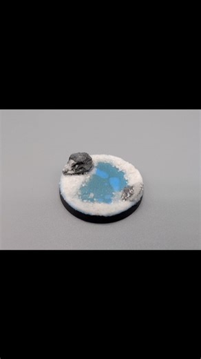 Painting is Love 🖌️🎨 on Instagram: "Ice Base Tutorial ❄️🧊 Simply Ice - Base Tutorial with the products from @base_x_terrain_scenery 1. Use Vallejo Electric Blue for the whole base 2. Use a piece of transparent plastic and glue it of the base 3. Use some basetopping stones 4. Glue basetopping mix "Mighty Snow" 5. Fix everything (Base Seal X) 6. Vallejo Negro Black for the rim Have fun!✌🏻🥶 You find all BaseX products at @fantasywelt.de Check the Link in my bio. #tabletop #basebuilding #warham