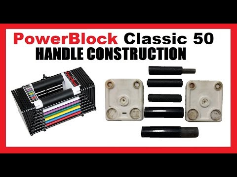 Construction of PowerBlock Classic 50 Adjustable Weight Dumbbell Handles, Disassemble & Reassemble