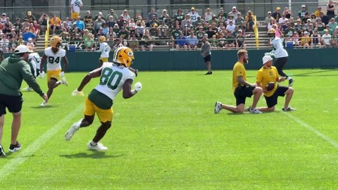 Packers WR Isaiah Neyor in Slow Motion at Training Camp
