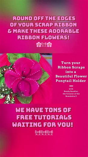 Mini Bowdabra Flower Bow Tutorial… You can find this complete tutorial and many more on our Blog, here: www.Bowdabra.com/blog #bowdabratutorials #bowdabratutorial #AbraBowdabra#BowdabraDiy #Bowdabra #Bowmaker #Bowmaking #Diyhomedecor | Bowdabra