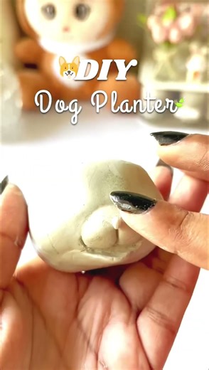 Diy dog planter with the help of clay🤞 handmade#planter#diy#clay