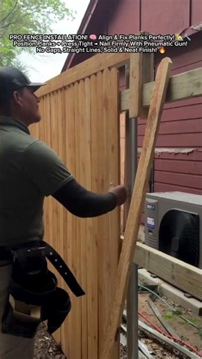 GENIUS TRICK! ⚡ Install Wooden Fence Panels Fast, Straight & Secure! 🤯