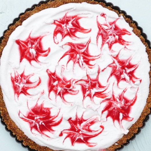 Coconut & Raspberry Ripple Frozen Pie Find Earth Balance near you: https://earthbalancenatural.com/store-finder/ Recipe in the comments! | Tastemade