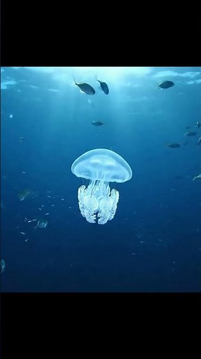 Glowing Jellyfish Approaches Camera – Stunning Underwater Scene