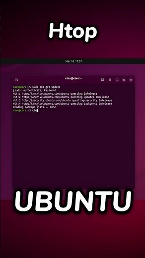 Install Htop on Ubuntu Easily (Monitor CPU & RAM Live) #shorts #htop