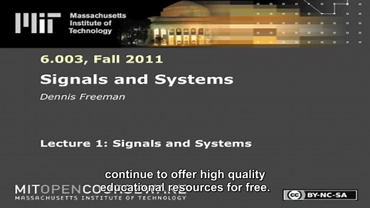 MIT信号与系统（含课程全部资料：notes、PPT、quizzes、final exams）