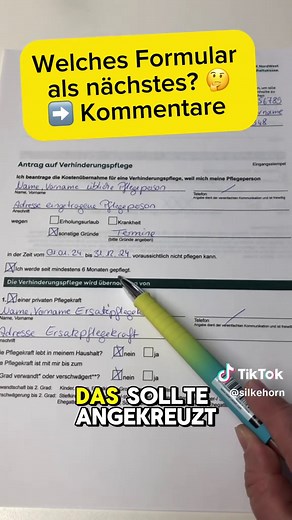 Verhinderungspflege korrekt abgerechnet: AOK Formulare