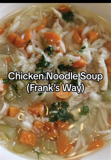 Happy Sunday! Saw the great feedback you all had with our pasta Fazool video & with how cold and snowy it’s been here in Jersey, it felt right to keep it going. Today’s soup is Chicken Noodle- Frank’s Way 🍲 I shared the prep earlier this week on Wednesday, so if you want to see how it all starts and follow along step-by-step, go back and check that video out! Let us know what soup or dish you’d like to see next, or if you’ve got any questions about prep, seasoning, or kitchen tips. Always happy