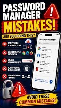 STOP Making These Password Manager Mistakes!
