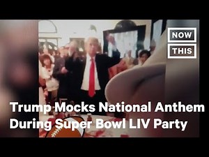 Footage Shows President Trump Mocking The National Anthem During Super Bowl LIV | NowThis