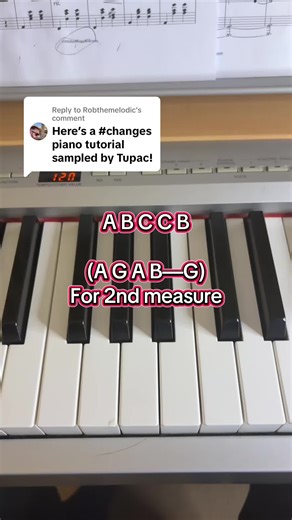 Replying to @Robthemelodic piano tutorial on how to play #changes by #tupac 🙂💯