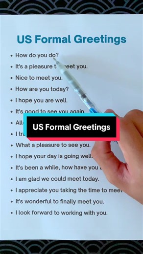 Impressive Formal Greetings for Professional Settings