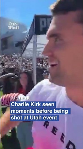 Charlie Kirk seen at event moments before shooting