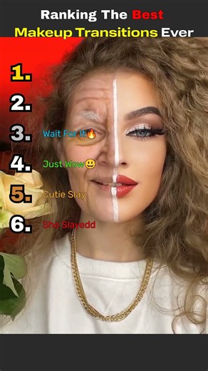 Ranking the Best Makeup Transitions Ever 💄✨ #shorts #makeuptransition #glowup
