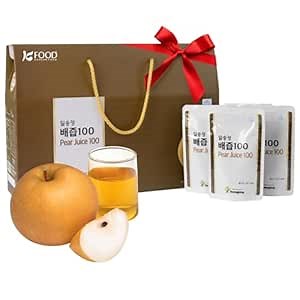 Korean Food ILSONGJUNG 100% Pure Korean Pear Juice – No Added Sugar, Healthy Fruit Drink, 3.04 FL OZ (90ml) x 30 Pack, Made in Korea, Healthy Gift Drink, 배즙