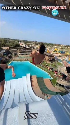 Other Crazy On Waterslide vs last one🥵#trolllife#trolledit #shots #respect #usa#waterfall#fypシ #aura