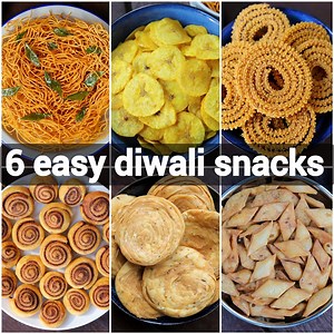 6 easy diwali snacks recipes | quick deepavali snacks recipes