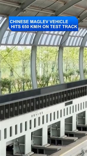Chinese Maglev Vehicle Hits 650 Km/H on Test Track #Chinese researchers have accelerated a 1.1-ton test vehicle on a maglev track to a top speed of 650 kilometers per hour in just seven seconds over a distance of 600 meters, setting a new world record in the process according to the research team. #Chinatech | CGTN Frontline