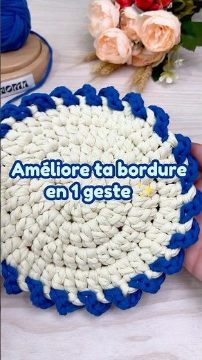 Bordure simple au crochet avec une jolie finition ✨