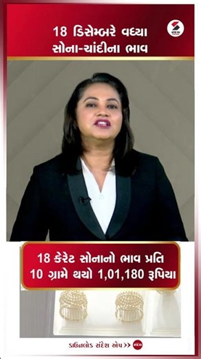 Market Update | 18 ડિસેમ્બરે વધ્યા સોના ચાંદીના ભાવ | Gold price Rise | Sandesh News