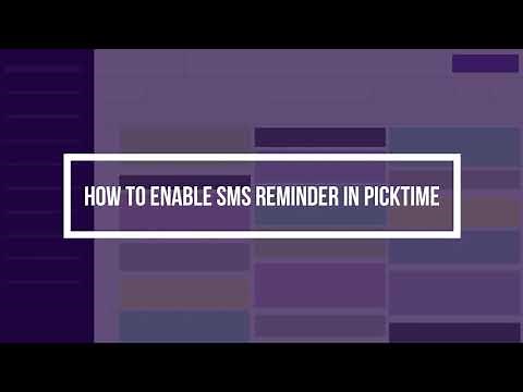 How to enable SMS reminder in Picktime?