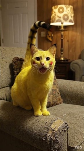 Pikachu cat #cat #pikachu #cats #pokemon #cute #kitty