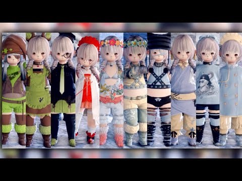 【FF14/母肥幻化分享】💢肥生真是辣辣又肥肥💢【含10套自搭调料包】【拉拉菲尔族女性/沙漠母肥四模特】