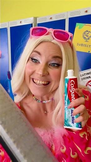 The Lipstick Toothbrush Challenge! 💋🪥 #Shorts