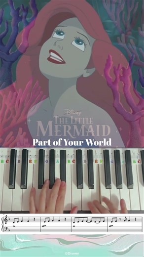The Little Mermaid - Part of Your World | Easy Piano Tutorial
