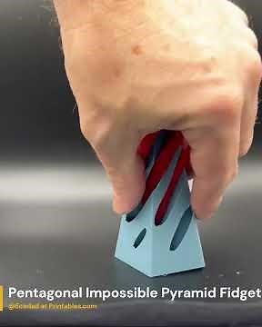 Pentagonal Impossible Pyramid Fidget - 3D Printed