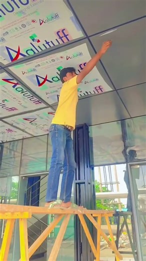 Acp sheet installation #shortsviral #home #acpsheet