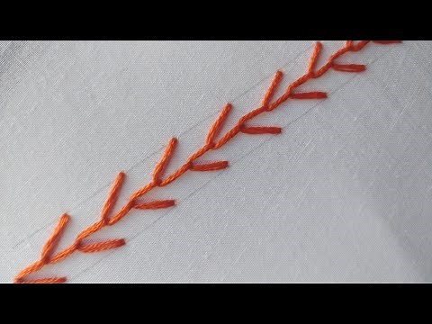 Feather Stitch Border Embroidery | Hand Embroidery Stitches