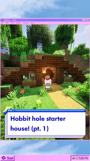 Minecraft Hobbit Hole Starter House Exterior Build