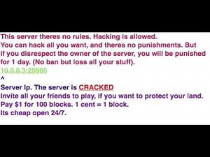 Minecraft 1.8 crack server (NO RULES!)