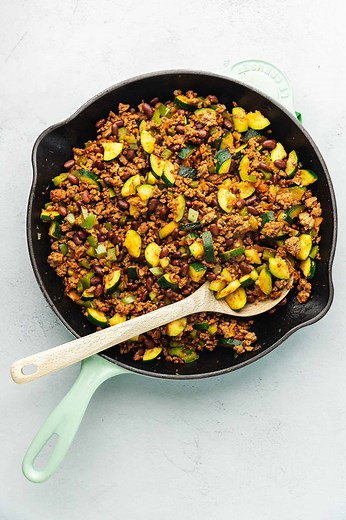 Keto Ground Beef and Zucchini Skillet Recipe • Low Carb with Jennifer