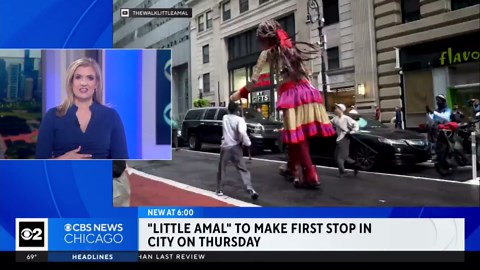 'Little Amal' makes a big impression in Chicago as a symbol of human rights