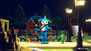 【モーション配布】タイホくん（逆転裁判シリーズ）が ブンブンダンス（コツコツ-PON-PON）を 夜の公園で練習中 with かなピーマン（しまじろうのわお！）※二次創作【Blender 3.3】